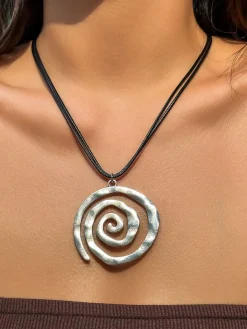 Hot Retro Stage Conch Starfish Pendant Leather Cord Necklace