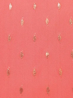 Clearance Retro Stage 1950s V-Neck Sequin Dress Coral Pink