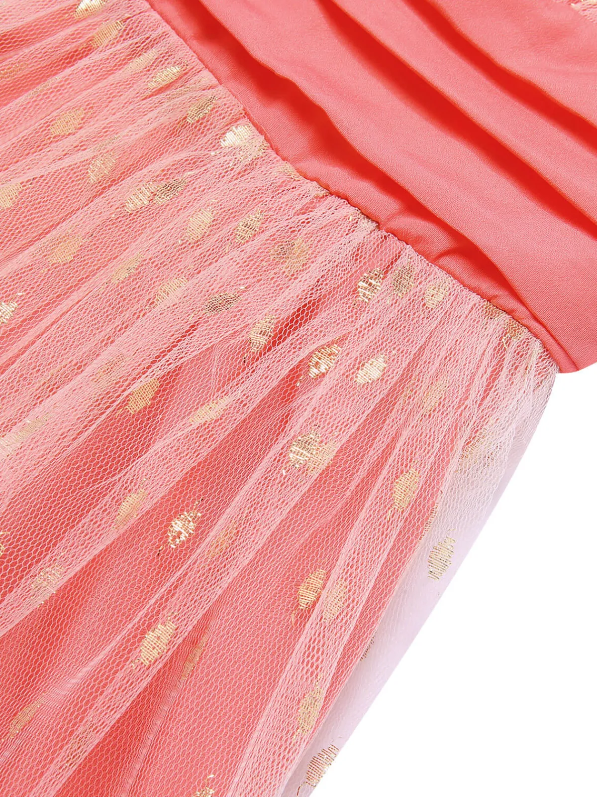 Clearance Retro Stage 1950s V-Neck Sequin Dress Coral Pink