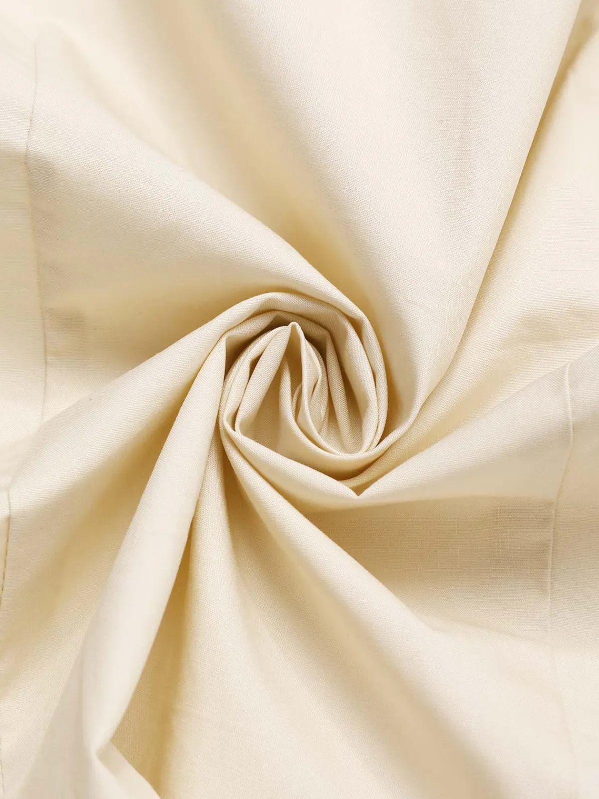 New Retro Stage Cream 1940s Cotton Deep V-Neck Ruched Top Cream White