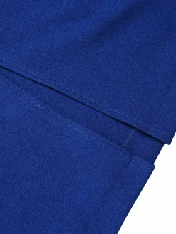 Fashion Retro Stage 1960s Bandeau Newspaper Belted Pencil Dress Dark Blue