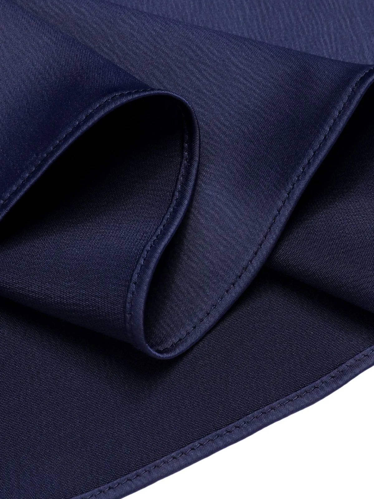 Best Retro Stage 1930s Flounce Sleeve Cowl Neck Trumpet Dress Dark Blue