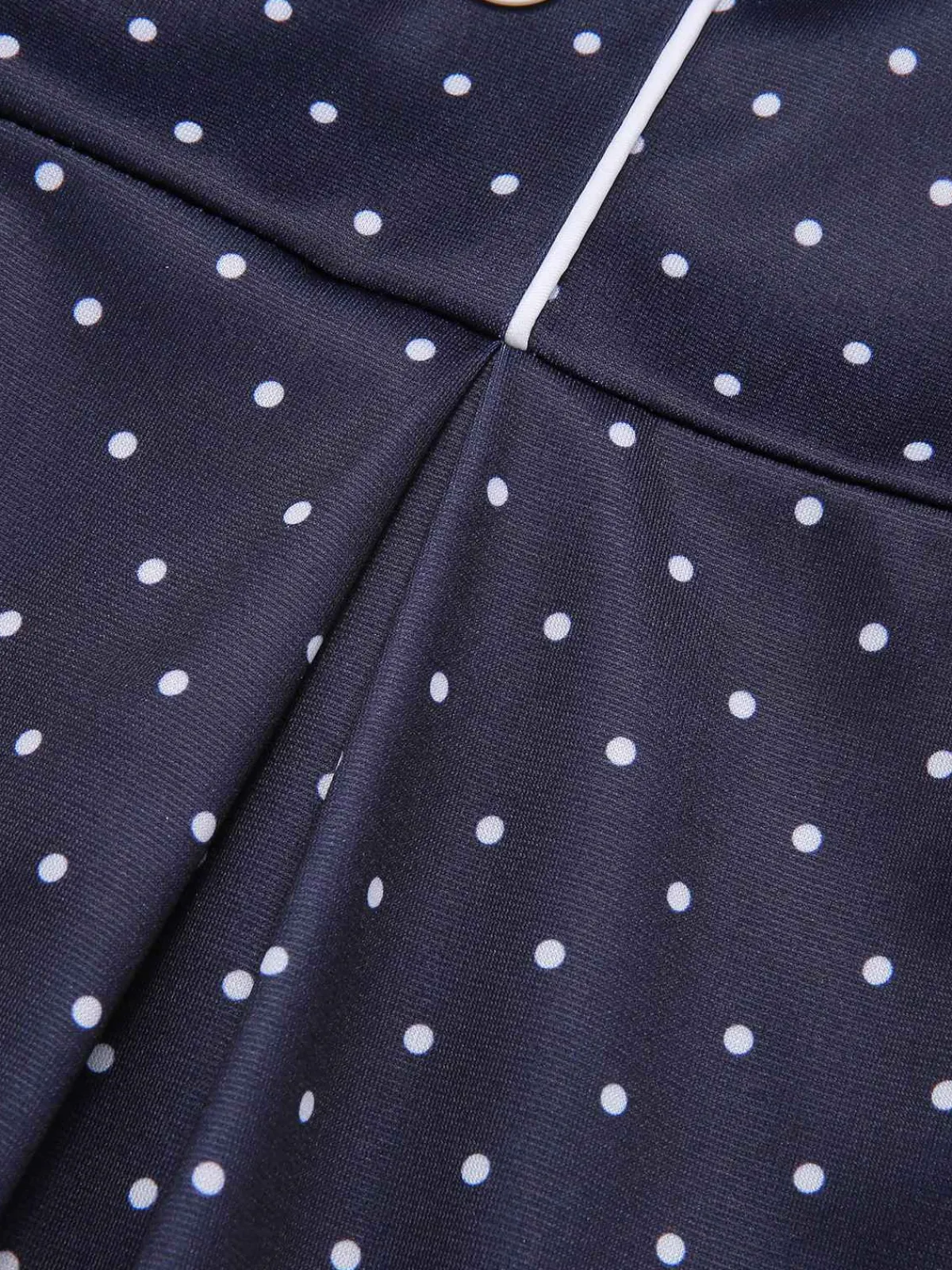 Clearance Retro Stage 1930s Polka Dots Straps Jumpsuit Dark Blue