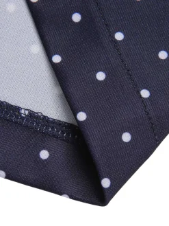 Clearance Retro Stage 1930s Polka Dots Straps Jumpsuit Dark Blue