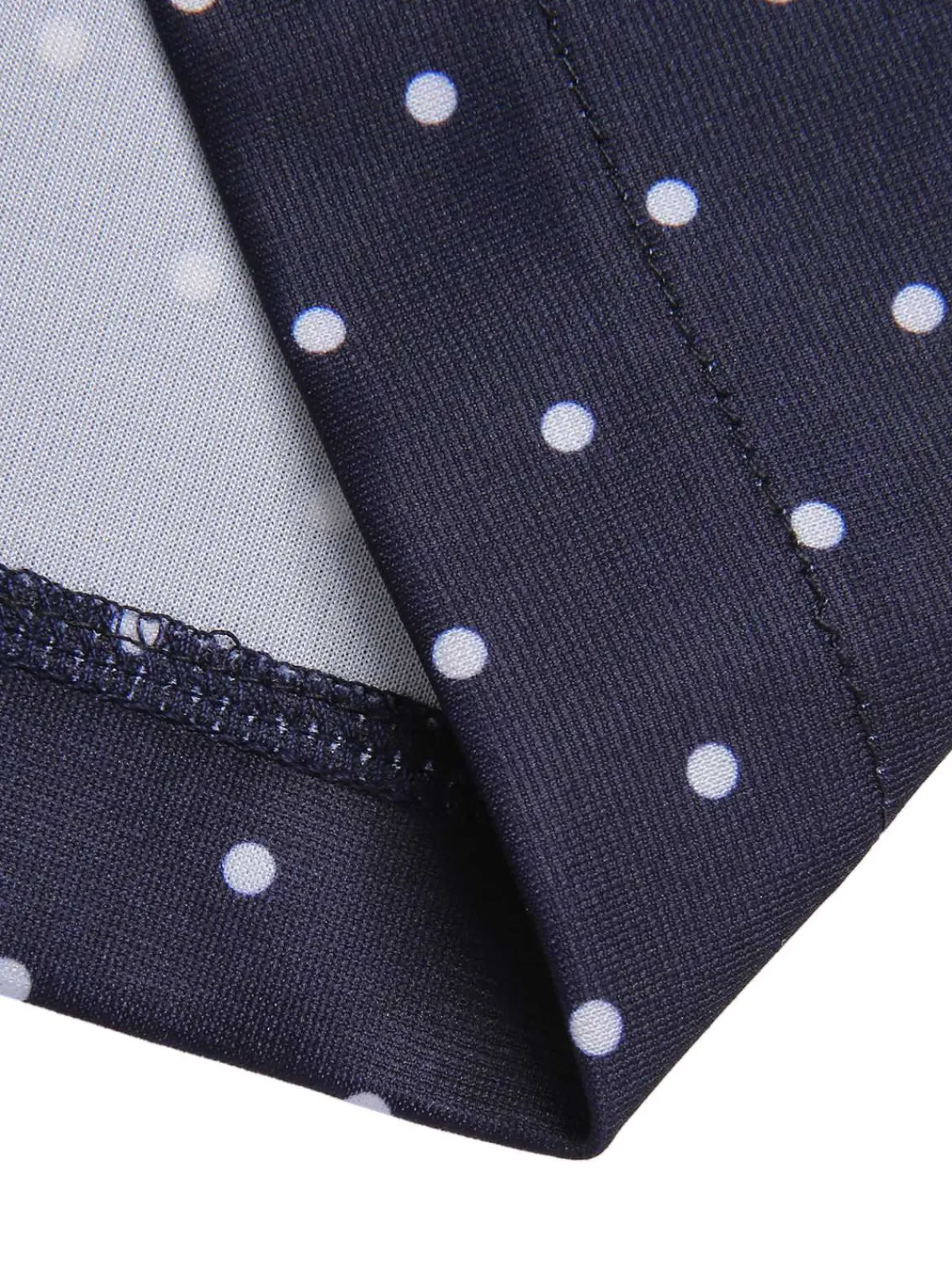 Clearance Retro Stage 1930s Polka Dots Straps Jumpsuit Dark Blue