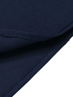Outlet Retro Stage 1950s Striped Off-Shoulder Dress Dark Blue