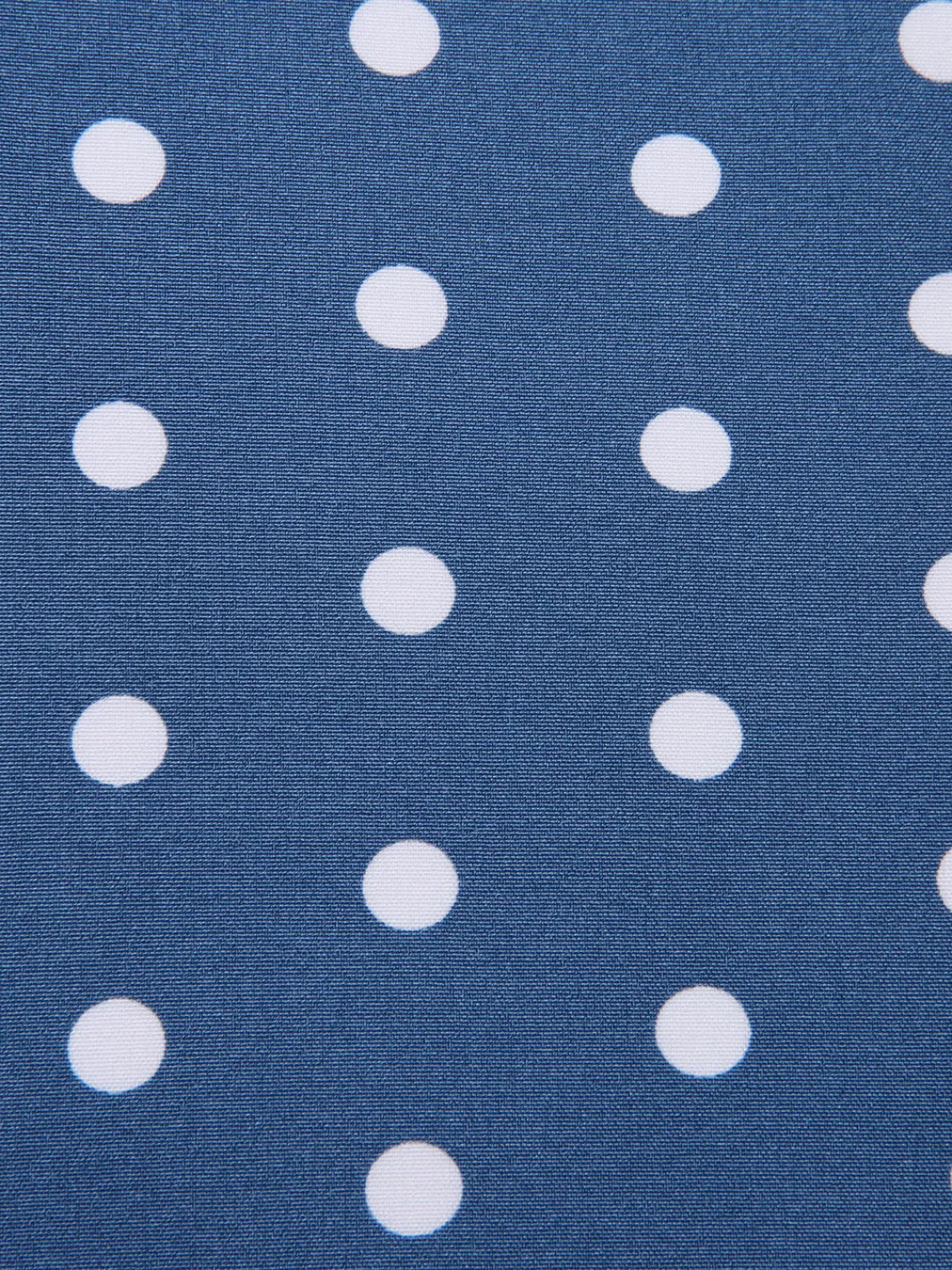 Hot Retro Stage 1930s V-Neck Polka Dots Belted Dress Dark Blue