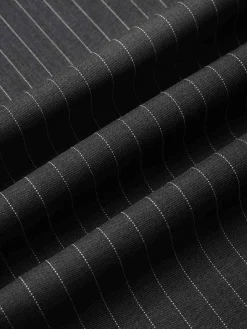 Hot Retro Stage 1940s Pinstripes Wide-Leg Pants Dark Gray