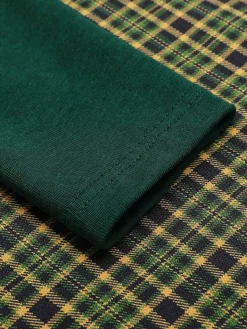 Hot Retro Stage Dark Green 1950s Plaid Knitting Dress