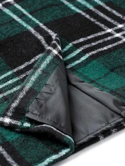 New Retro Stage 1960s Scottish Plaid Pencil Skirt Dark Green