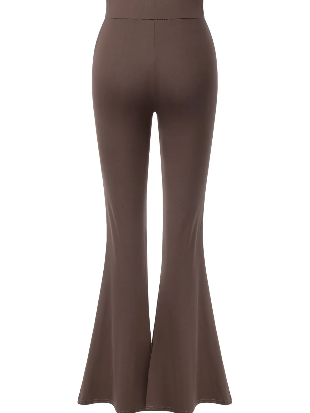 Hot Retro Stage Dark 1950s Solid Flared Pants Khaki