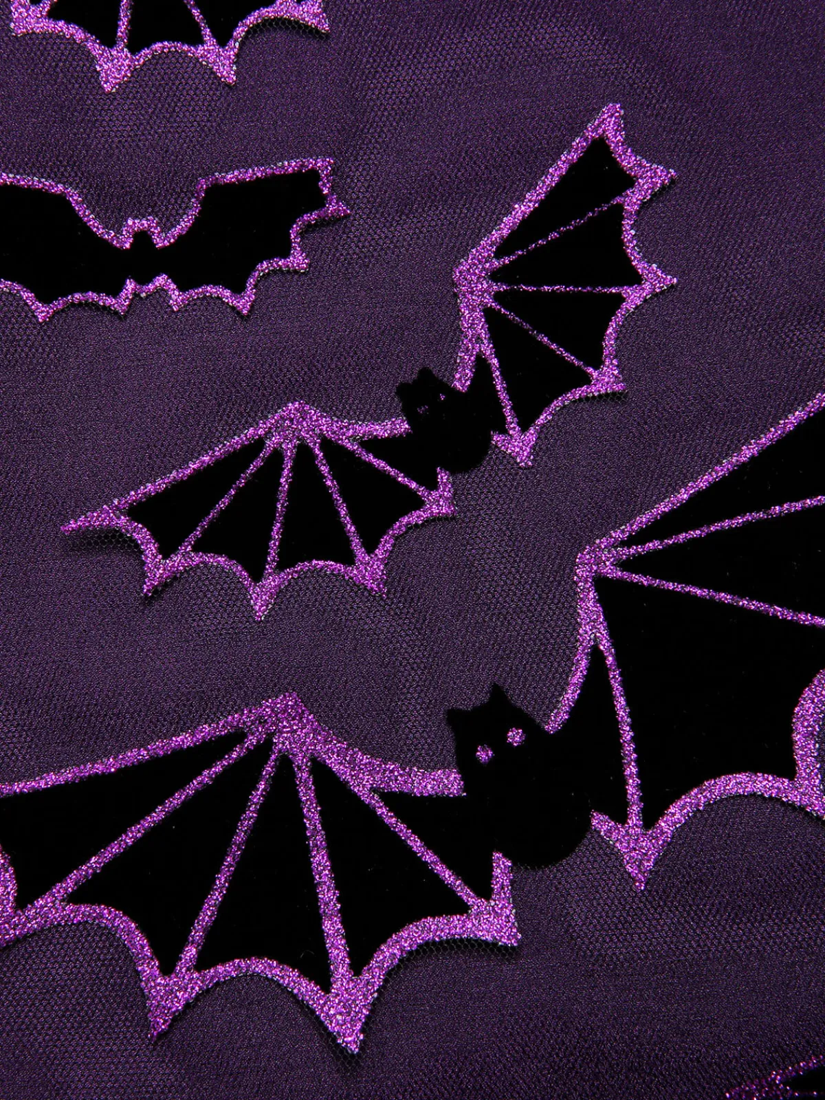 Hot Retro Stage 1950s Halloween Bat Bow Dress Deep Purple