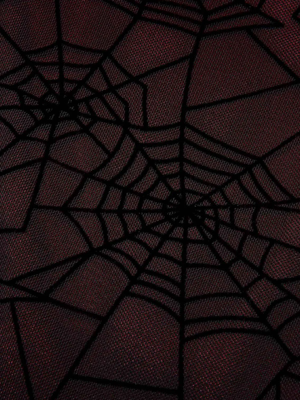 New Retro Stage 1960s Halloween Spider Web Dress Deep Red