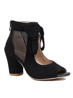 Best Retro Stage Fish Mouth Bow High Heeled Sandals