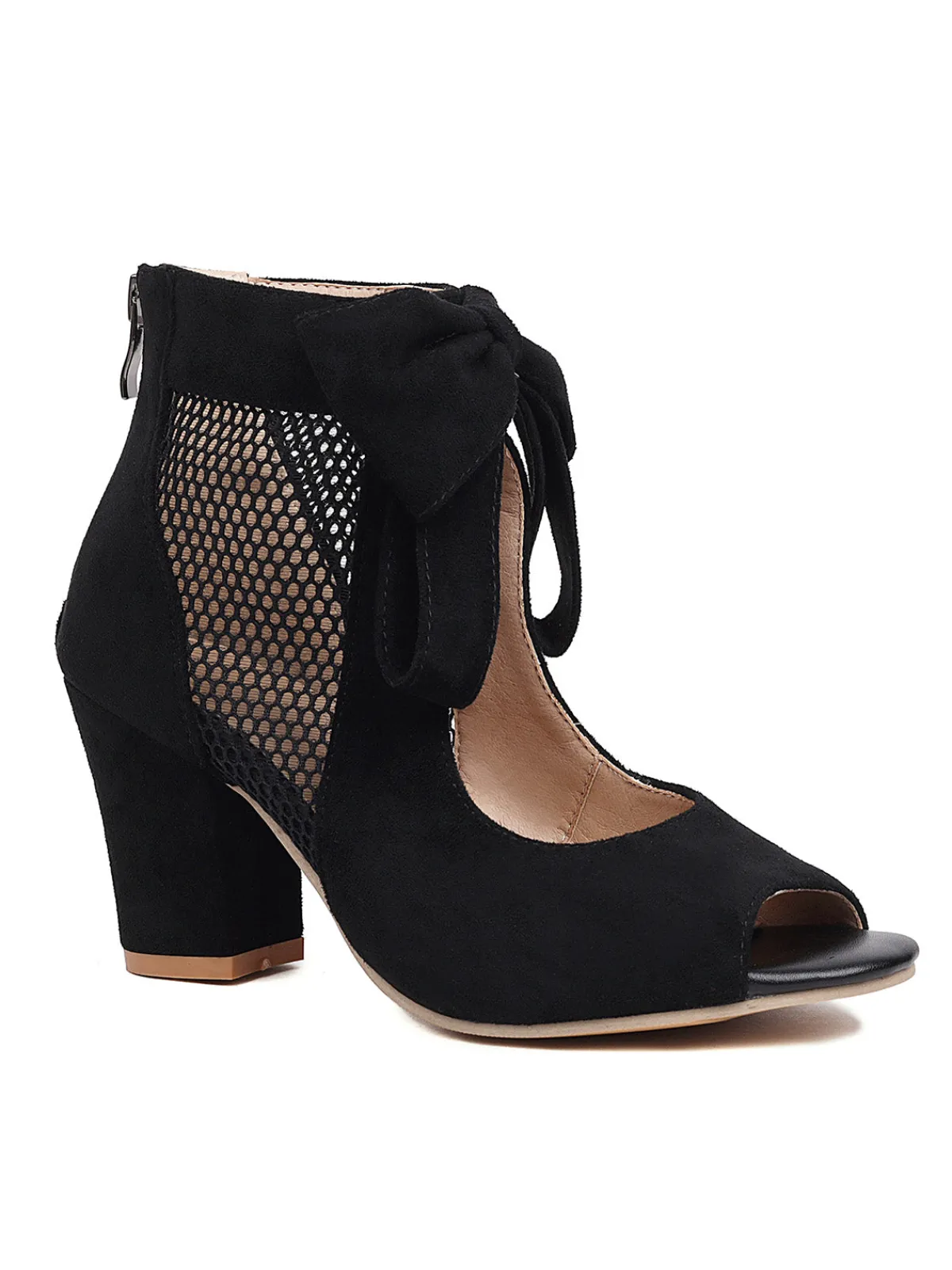 Best Retro Stage Fish Mouth Bow High Heeled Sandals