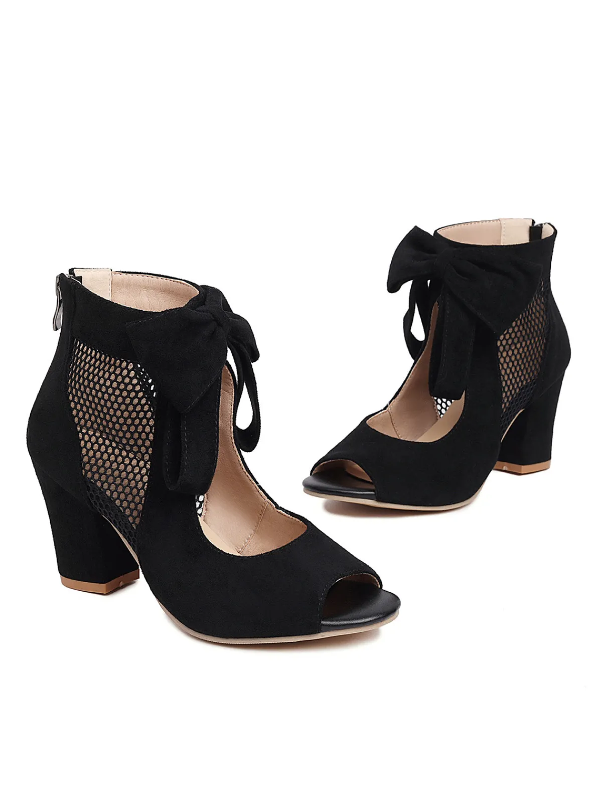 Best Retro Stage Fish Mouth Bow High Heeled Sandals