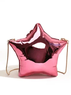 Outlet Retro Stage Funny Five Pointed Star Chain Crossbody Bag