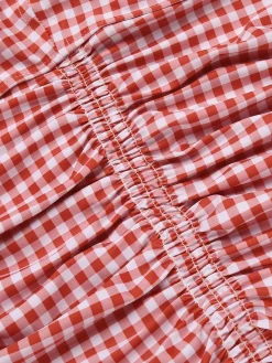 Outlet Retro Stage Gingham 1950s Halter Bowknot One-piece Swimsuit