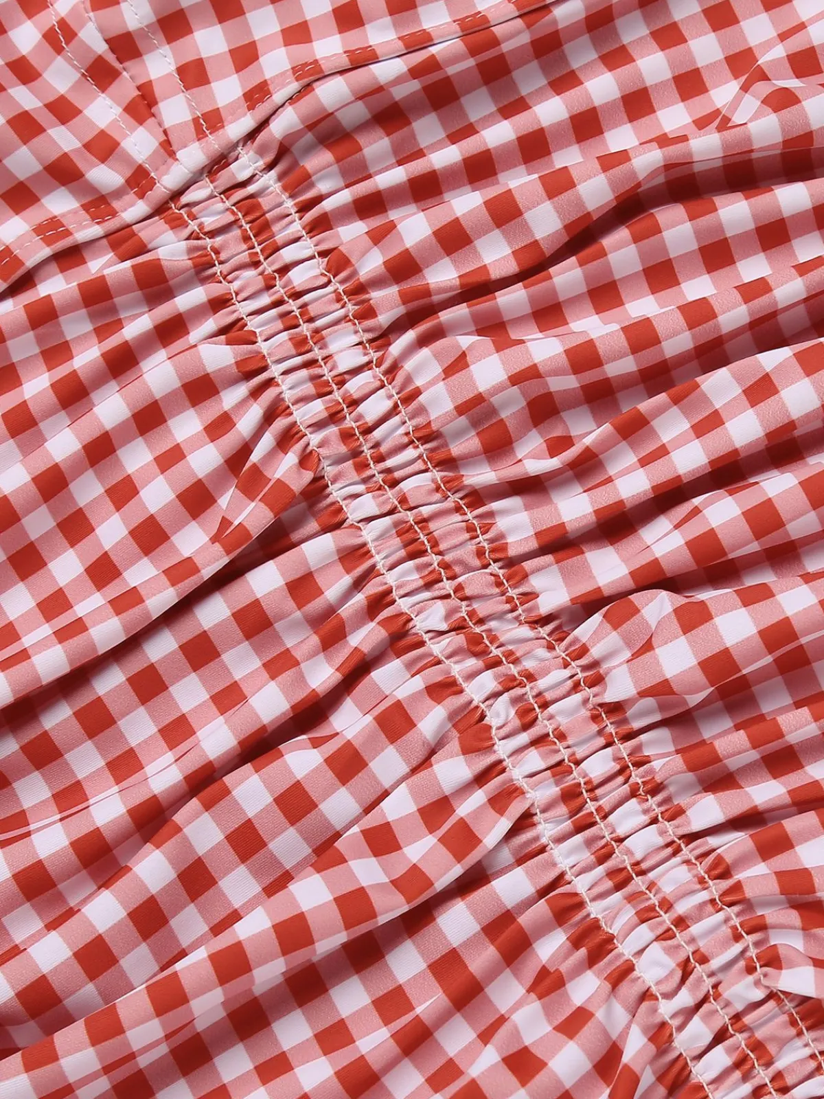 Hot Retro Stage Gingham 1950s Halter Bowknot One-piece Swimsuit