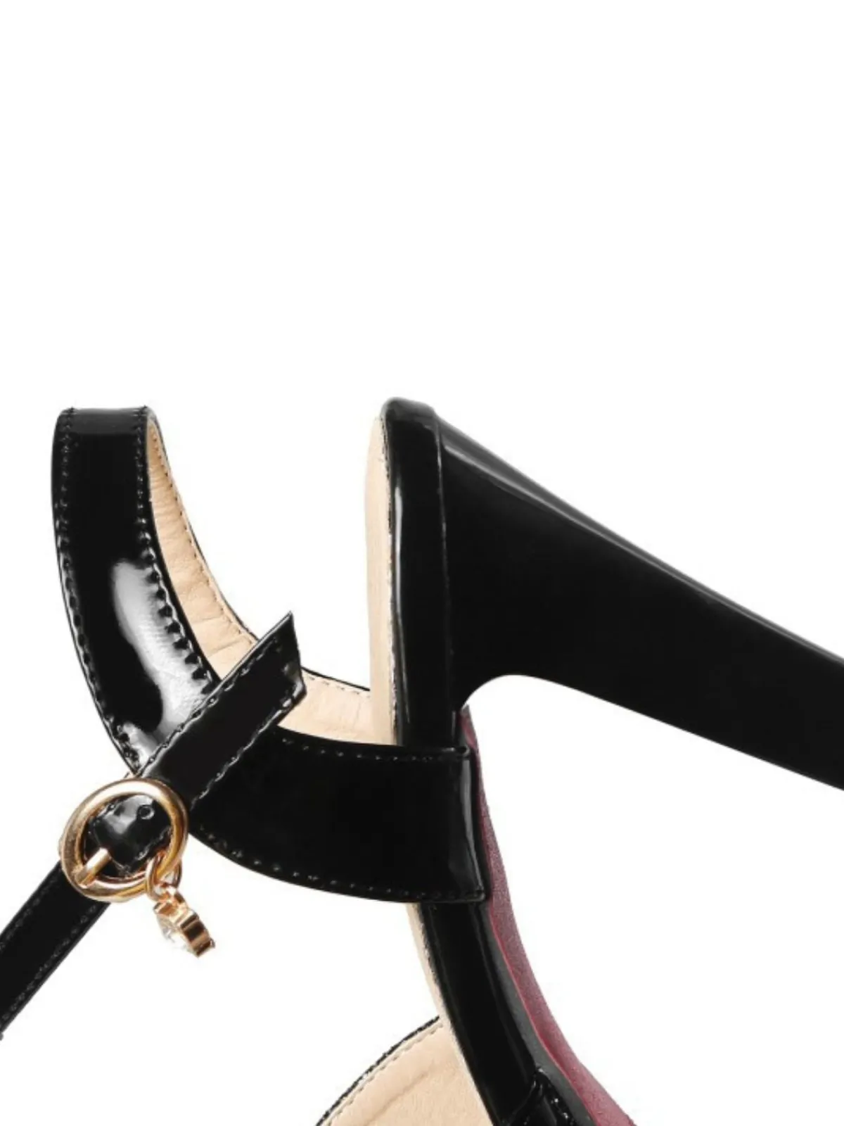 Clearance Retro Stage Glitter PU Leather High Heel Sandals