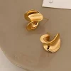 Online Retro Stage Gold Vintage Twist Hoop Earrings
