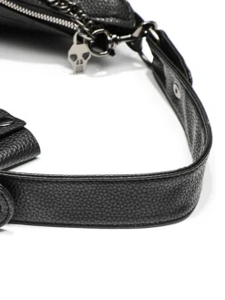 Discount Retro Stage Gothic Skull Studded Chain Hobo Bag
