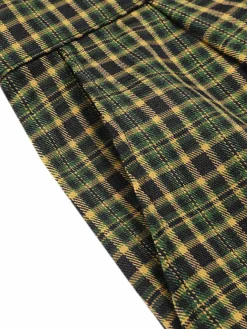 Online Retro Stage Gray 1940s Glen Plaid Buttoned Overall Pants