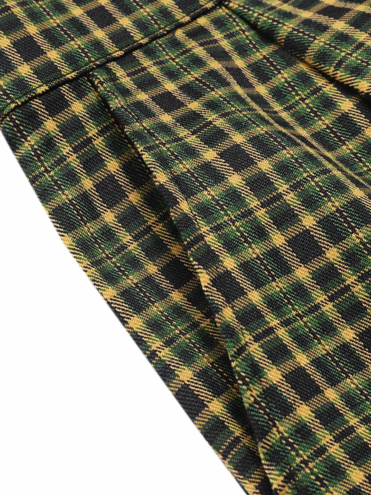 Online Retro Stage Gray 1940s Glen Plaid Buttoned Overall Pants