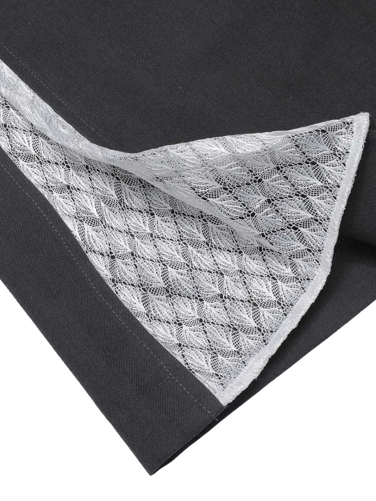 Clearance Retro Stage Gray 1940s V-Neck Lapel Lace-Patchwork Jumpsuit Dark Gray