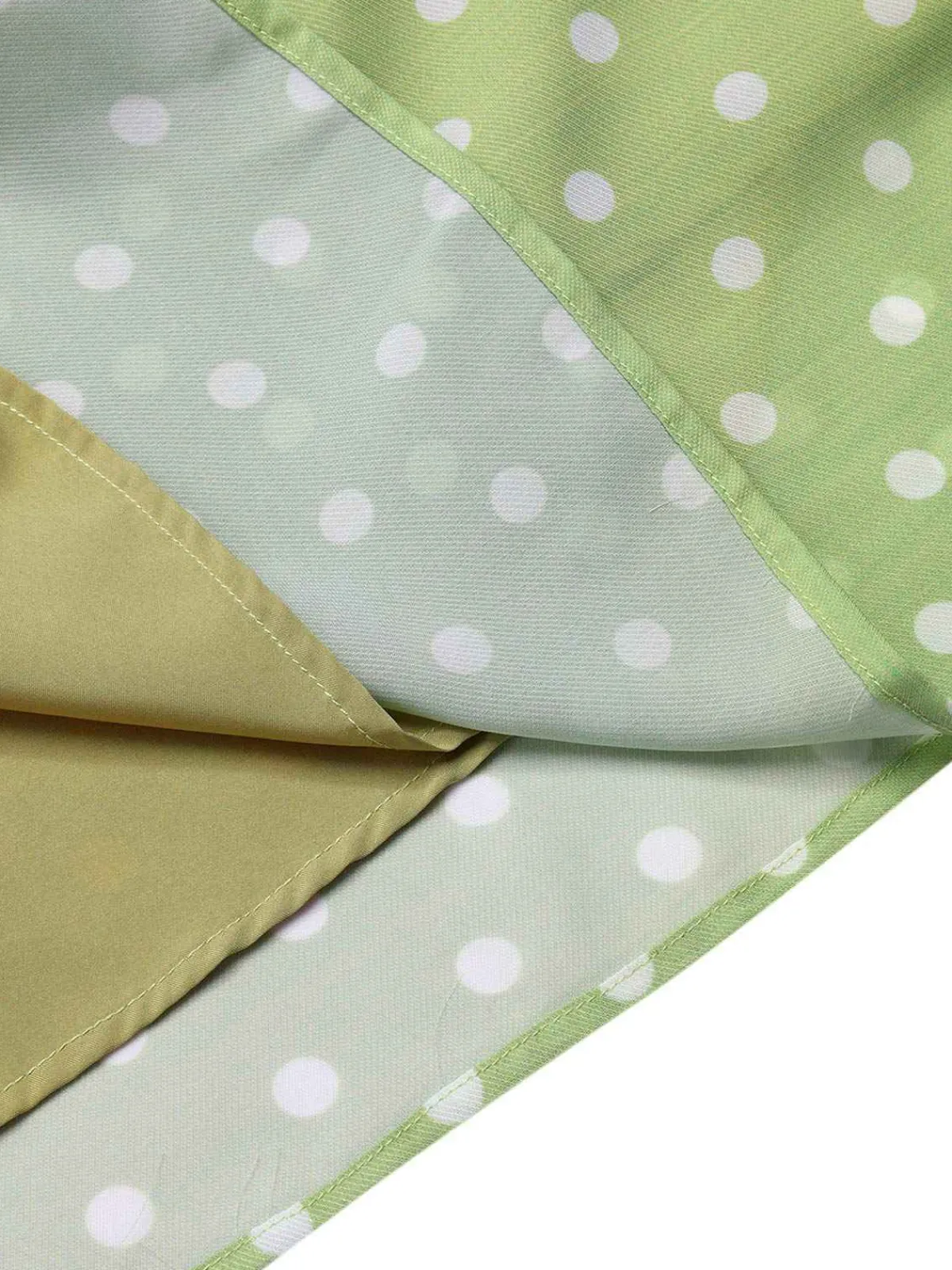 Discount Retro Stage Green 1940s Back Hollow-Out Polka Dots Dress Green Yellow
