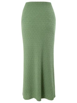 New Retro Stage Green 1970s Boho Ruched Solid Cover-Up
