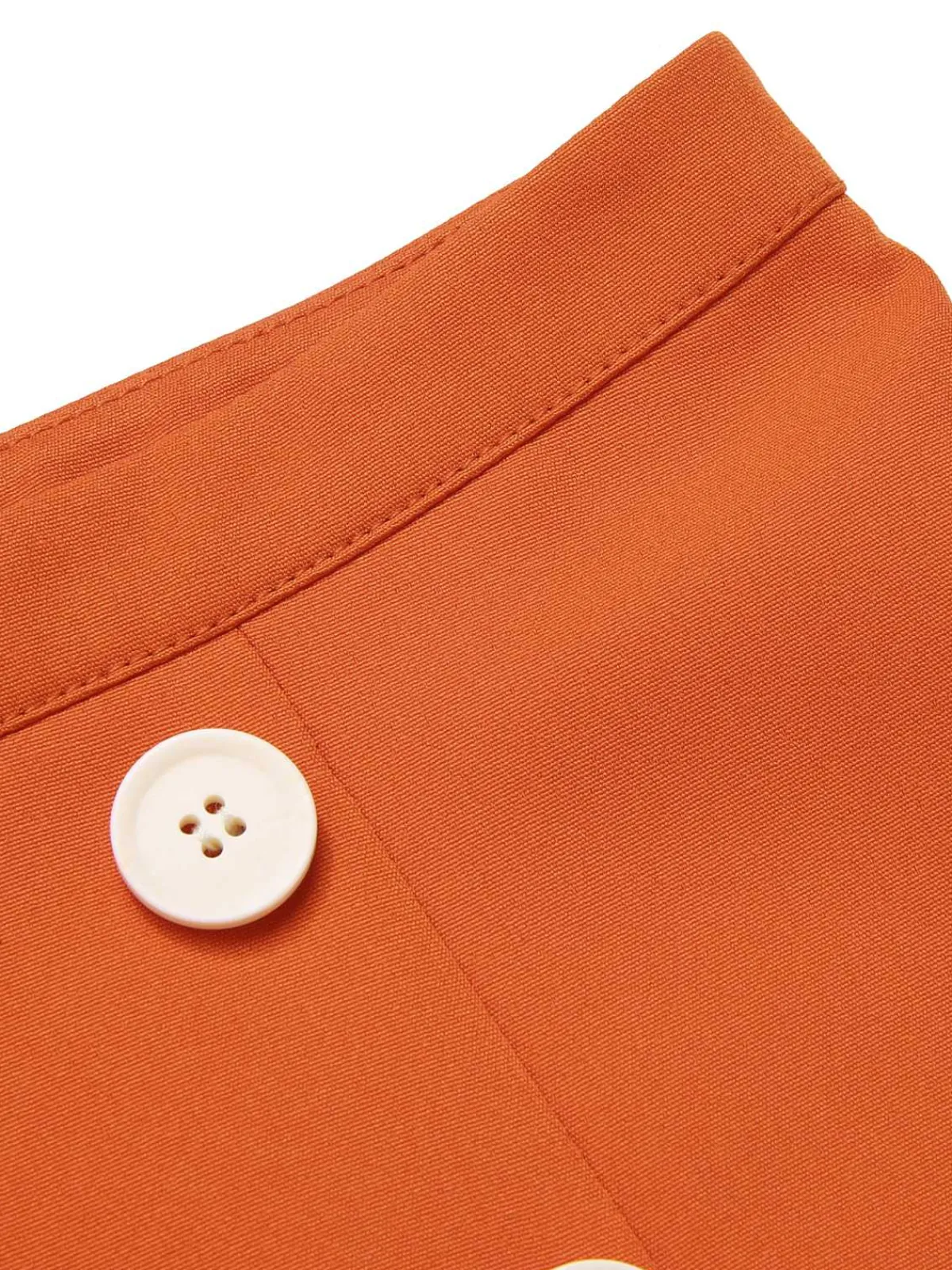 Online Retro Stage Green 1960s Button Solid Belted Skirt
