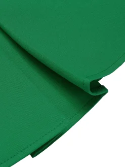 Online Retro Stage Green 1960s Button Solid Belted Skirt