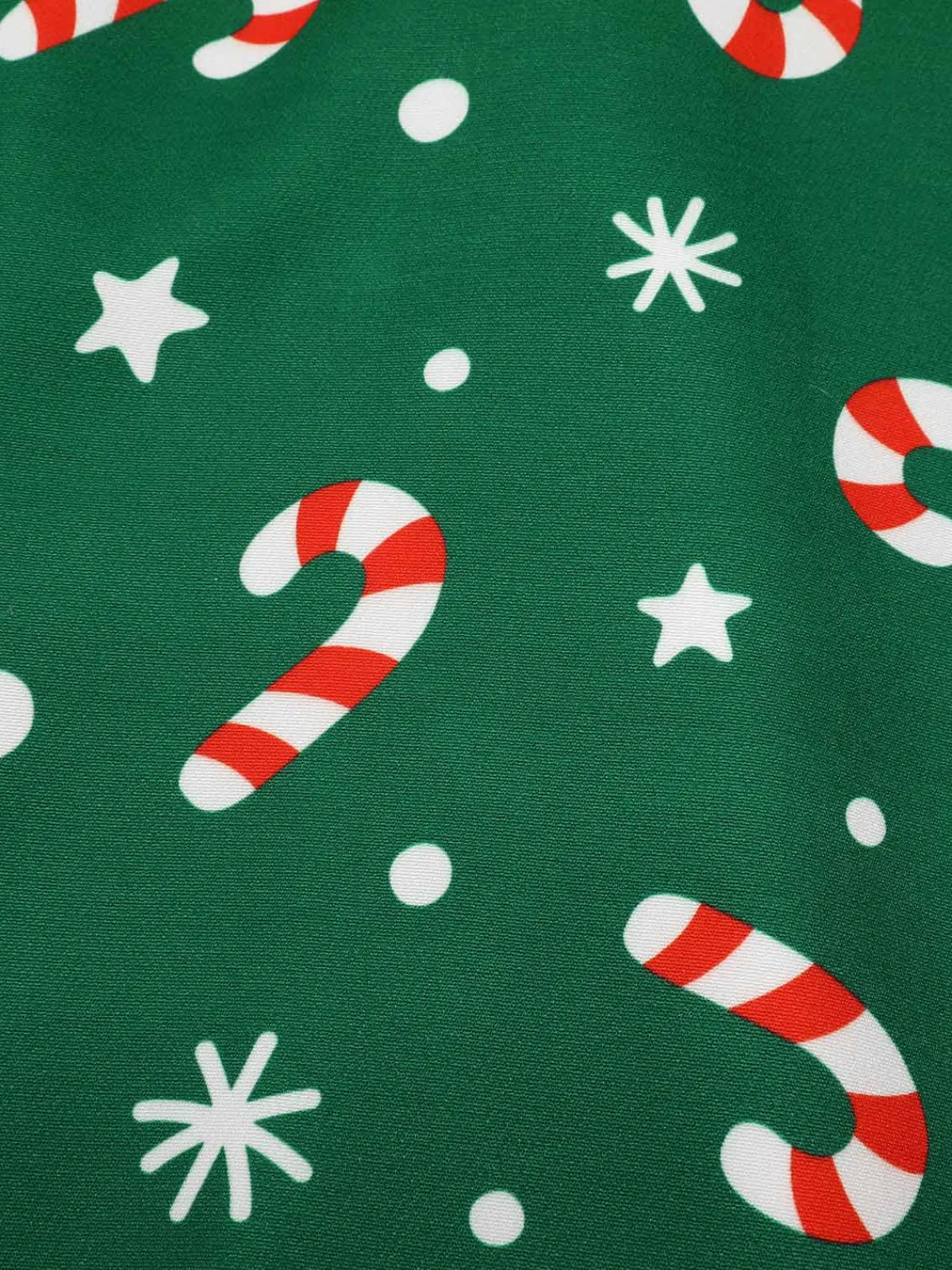 Fashion Retro Stage Green 1950s Candy Cane One-Shoulder Dress