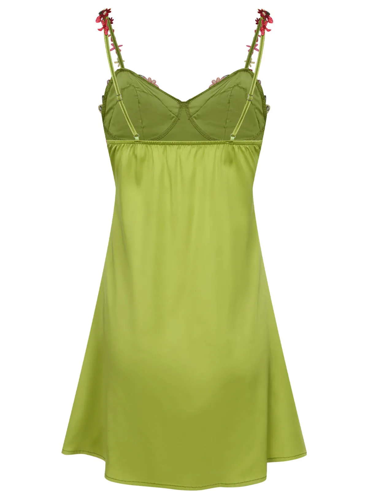 Fashion Retro Stage 1950s 3D Floral Suspender Sleepwear Green