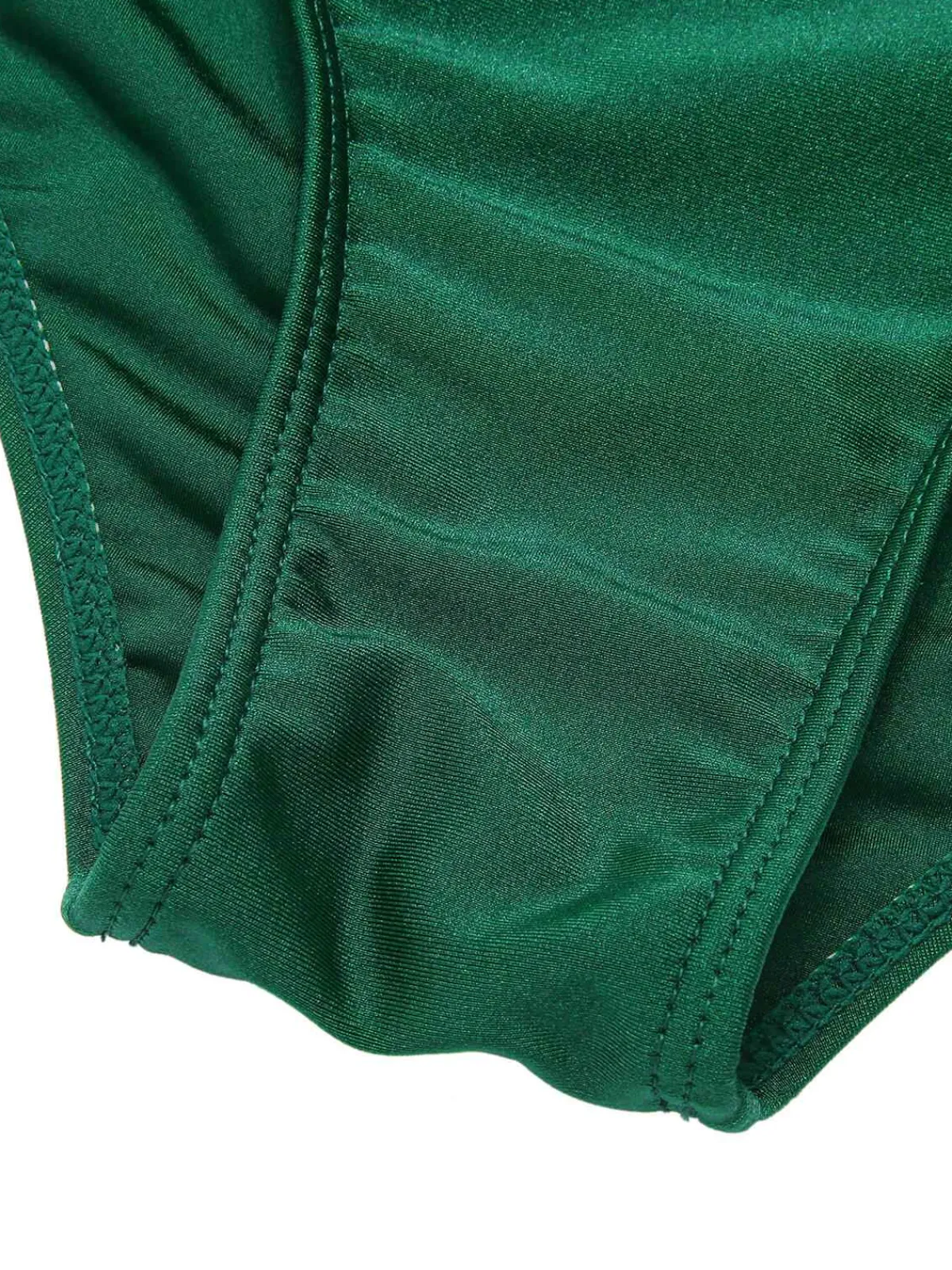 Hot Retro Stage 1940s Daisy Patchwork One-Piece Swimsuit Green