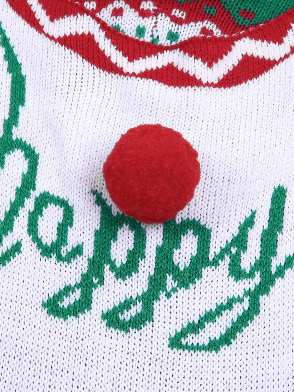 Clearance Retro Stage 1970s Happy Christmas Straps Knitted Jumpsuit Green