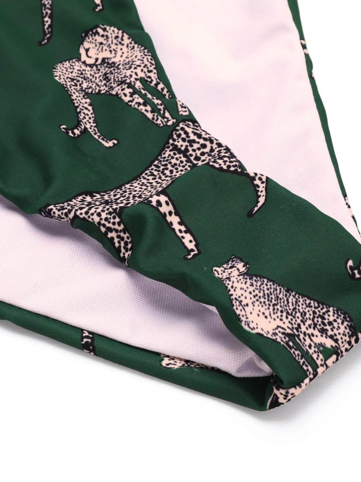 Sale Retro Stage Green 1930s Jaguar Vintage Halter One-piece Swimsuit Dark Green
