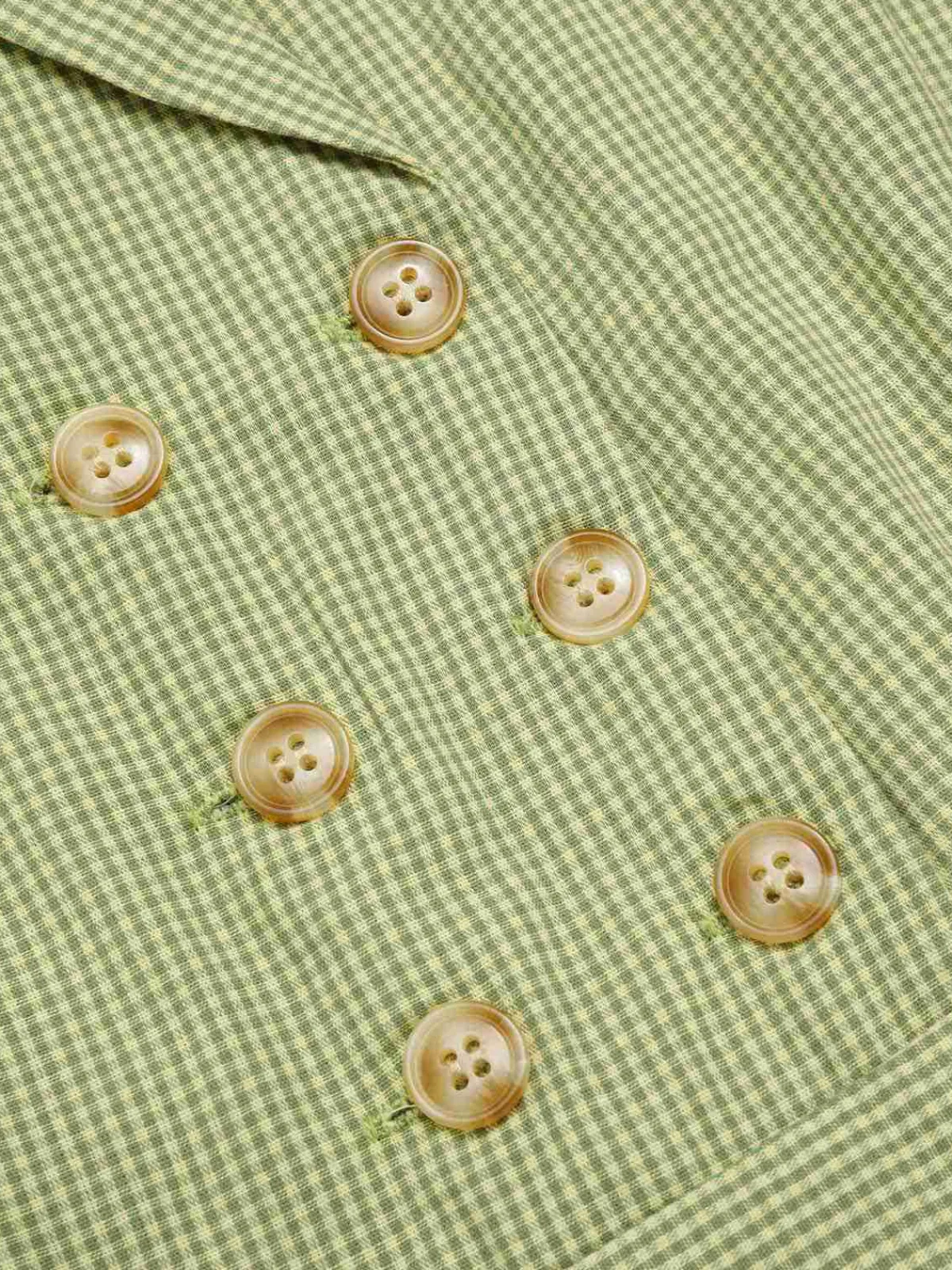 Outlet Retro Stage 1940s Lace Plaid Cotton Patchwork Dress Green