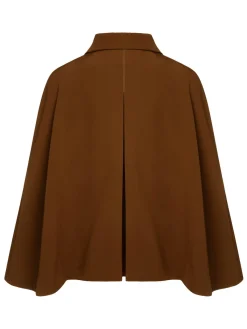 Clearance Retro Stage Green 1940s Lapel Cape Coat