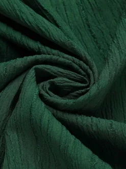 New Retro Stage 1960s Lapel Loose Belted Dress Green