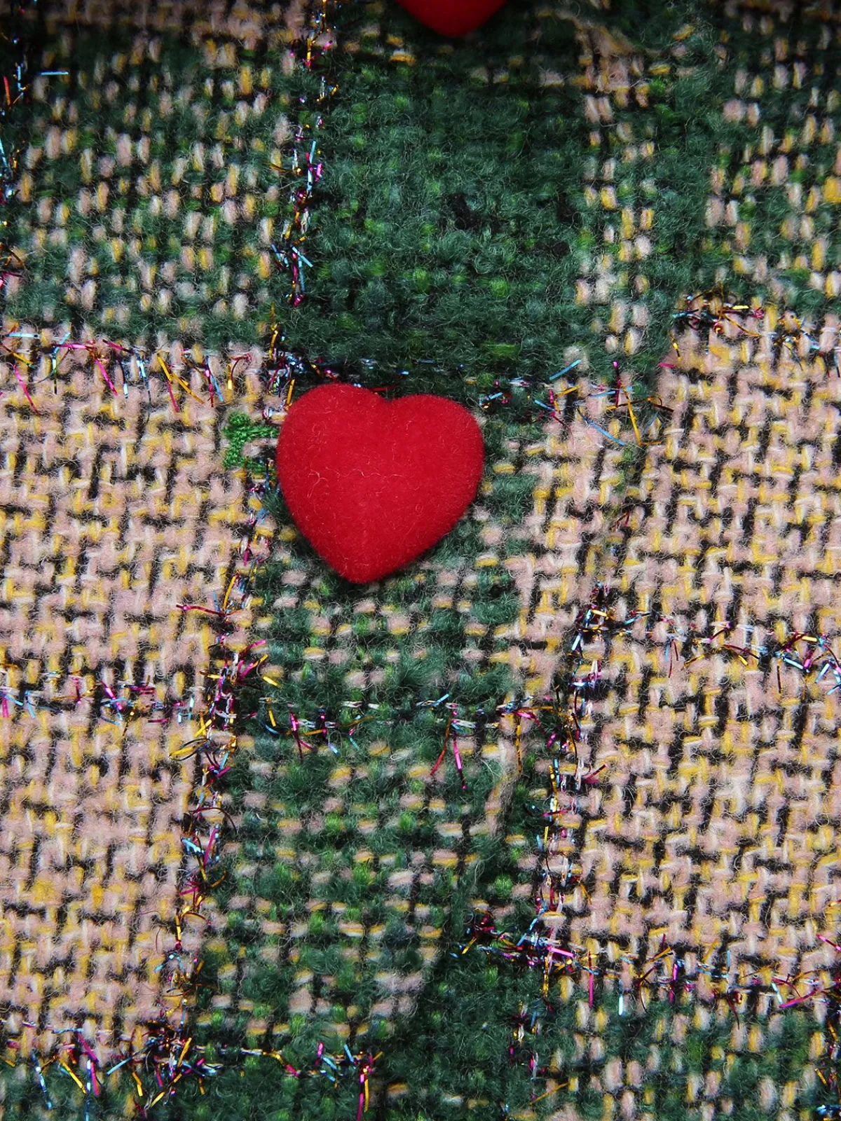 Discount Retro Stage 1950s Lapel Scottish Plaid Jacket Green