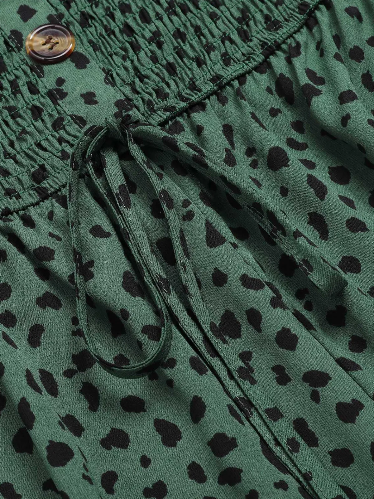 Clearance Retro Stage 1950s Leopard Tube Top Romper Green