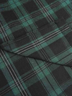 Outlet Retro Stage 1960s Off Shoulder Bow Tartan Pencil Dress Green