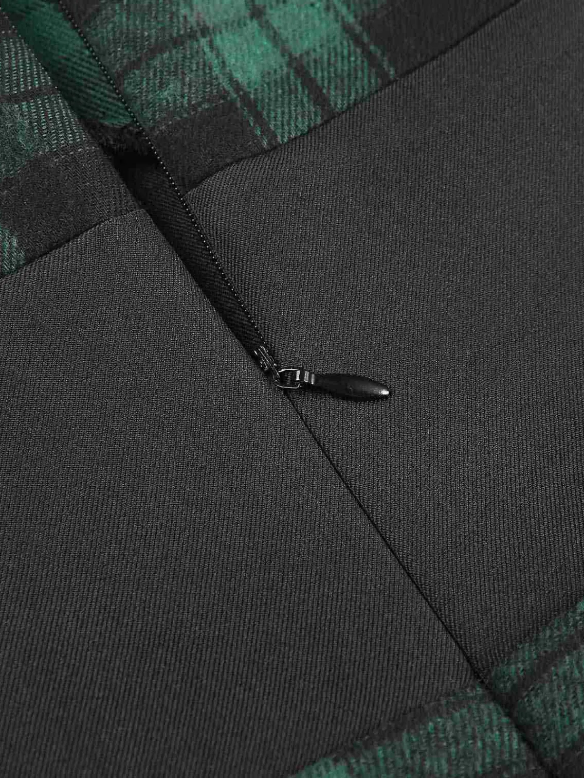Outlet Retro Stage 1960s Off Shoulder Bow Tartan Pencil Dress Green