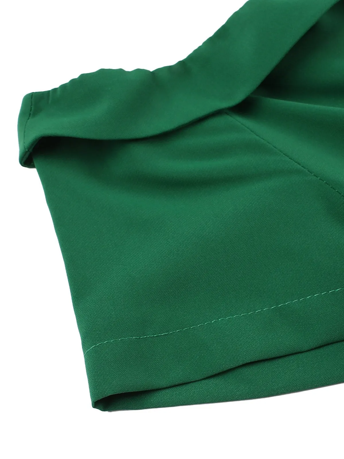 Hot Retro Stage 1950s Off-Shoulder Christmas Patchwork Dress Green