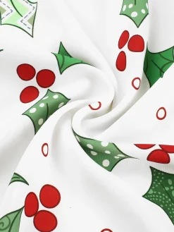 Hot Retro Stage 1950s Off-Shoulder Christmas Patchwork Dress Green