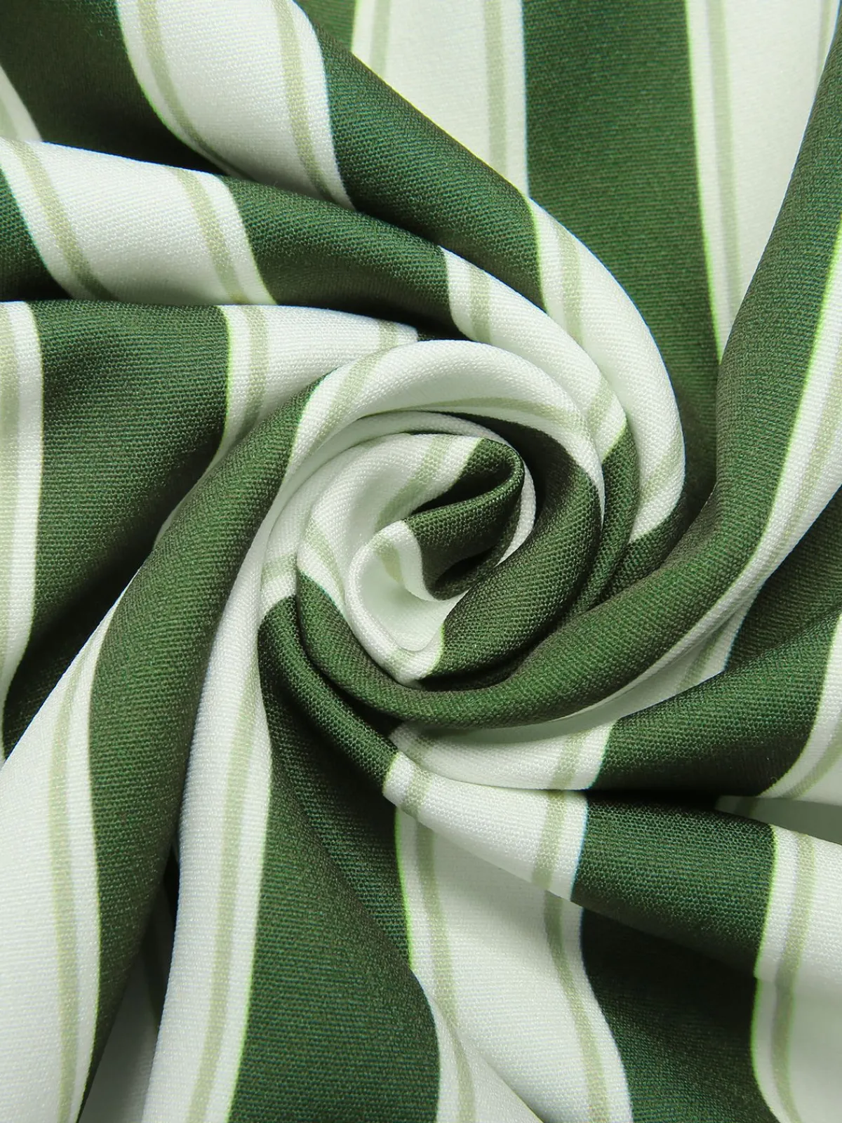 Online Retro Stage 1940s Off-Shoulder Stripes Bow Belted Dress Green