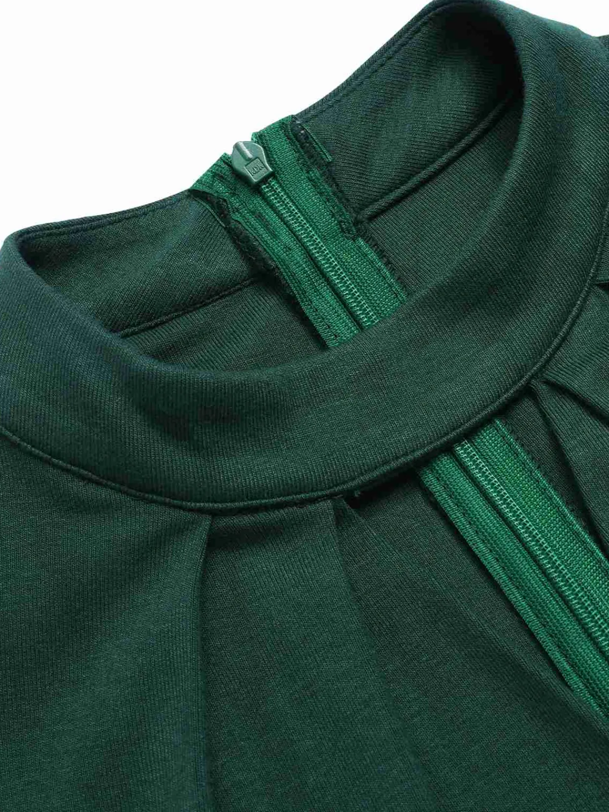 Hot Retro Stage Green 1930s Plaid Keyhole Neck Belted Jumpsuit