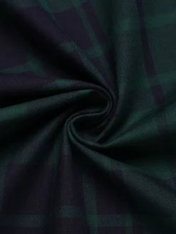 New Retro Stage Green 1930s Plaid Patchwork Puff Jumpsuit